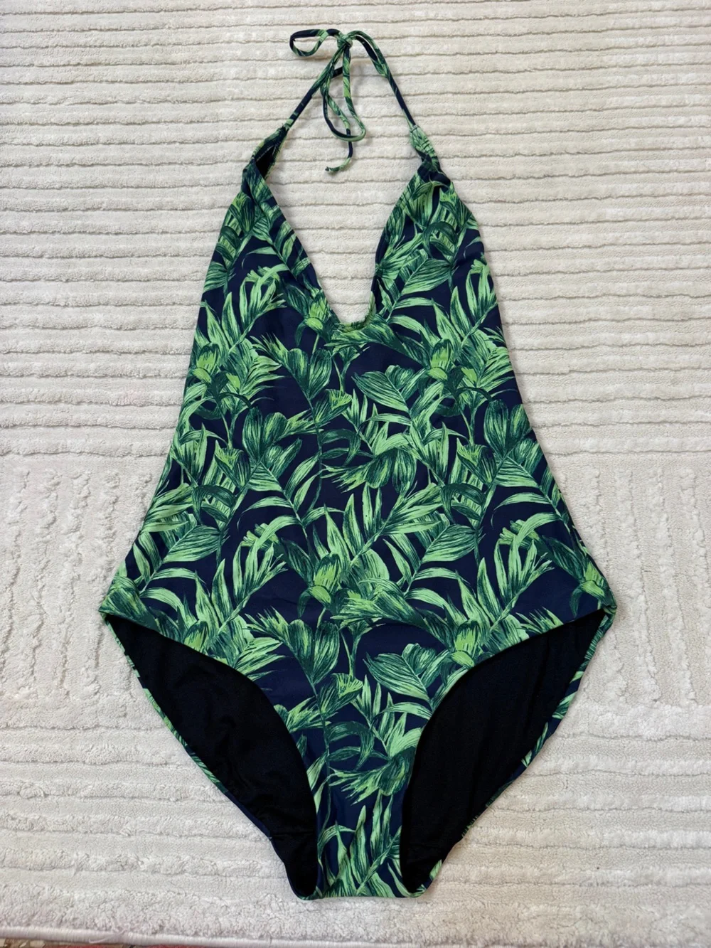 Onia Green Tropical Leaf One Piece Swimsuit XL